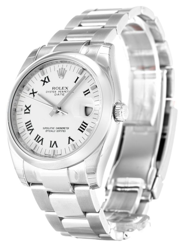 Rolex Oyster Perpetual Replica Date 34mm White Dial Luxury Automatic Watch for Men - Image 2