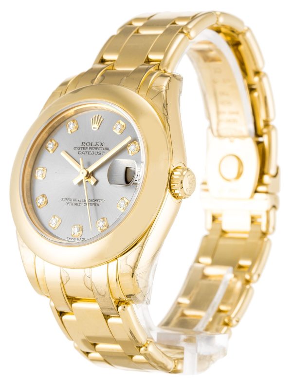 Rolex Pearlmaster Replica 31mm Silver Dial Luxury Watch 81208 High Quality - Image 2