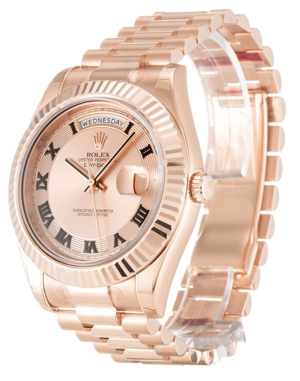 Rolex Day-Date II Replica 40mm Rose Dial Luxury Watch - High Quality Classic Design - Image 2