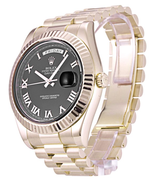 Rolex Day-Date II Replica 40mm Black Dial Luxury Wristwatch for Men - Image 2
