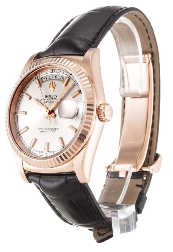 Rolex Day-Date Replica 36mm Silver Dial Luxury Watch 118135 High Quality - Image 2
