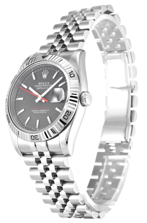 Rolex Replica Datejust Turn-O-Graph 36mm Grey Dial Automatic Luxury Watch for Men - Image 2