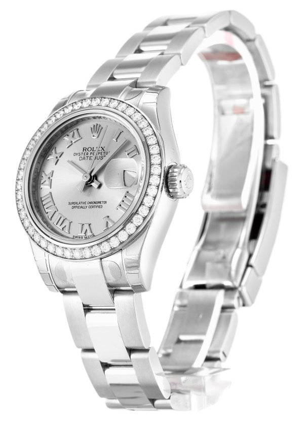 Rolex Lady-Datejust Replica 26mm Silver Dial High Quality Women's Automatic Watch - Image 2
