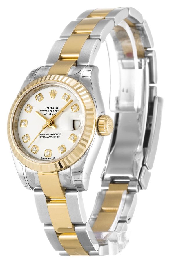 Rolex Lady-Datejust Replica 26mm White Dial 179173 Luxury Women's Watch - Image 3