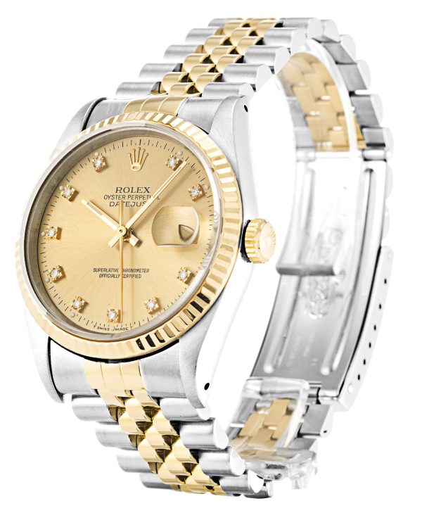 Rolex Datejust Replica 36mm Champagne Diamonds Dial 16233 Luxury High-Quality Watch - Image 2