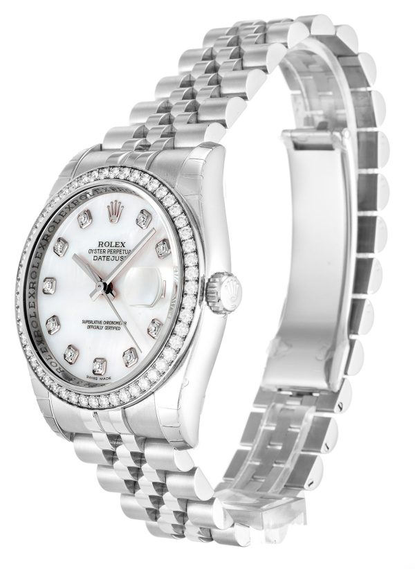 Rolex Datejust Replica 36mm Mother of Pearl White Dial 116244 _ High Quality Luxury Watch - Image 2