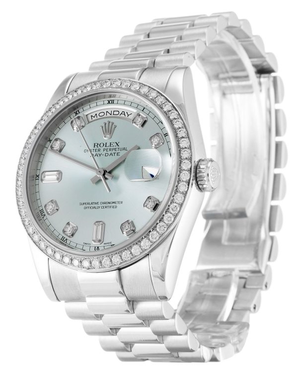 Rolex Day-Date Replica 36mm Blue Dial 118346 Luxury High-Quality Timepiece - Image 2