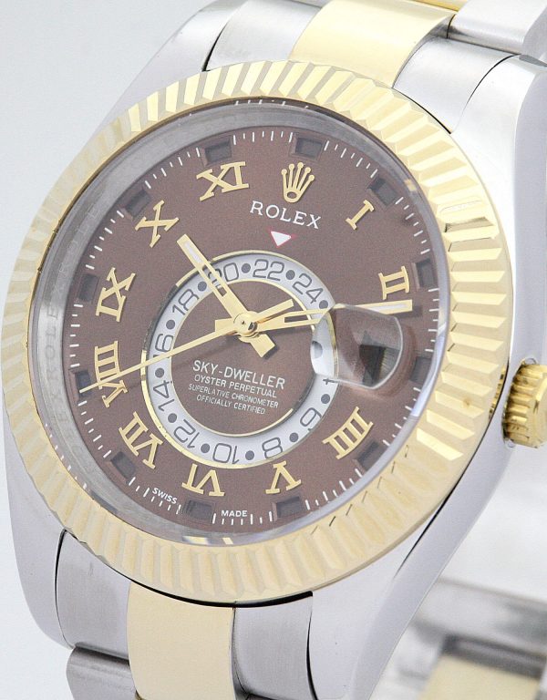 Rolex Sky-Dweller Replica 42mm Brown Dial 326938-2 Luxury Men's Watch - Image 3