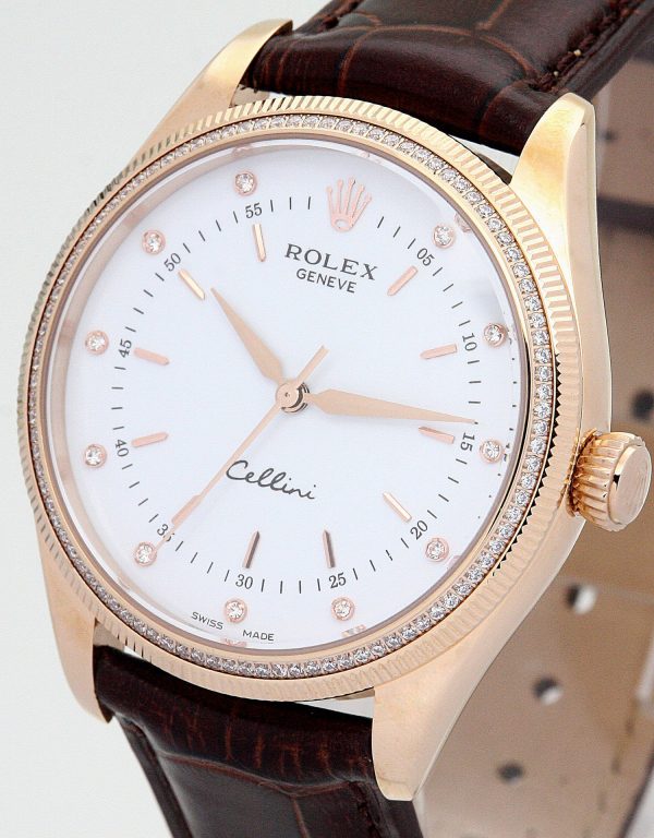 Rolex Cellini Replica 40mm White Dial Luxury Watch for Men - Image 3
