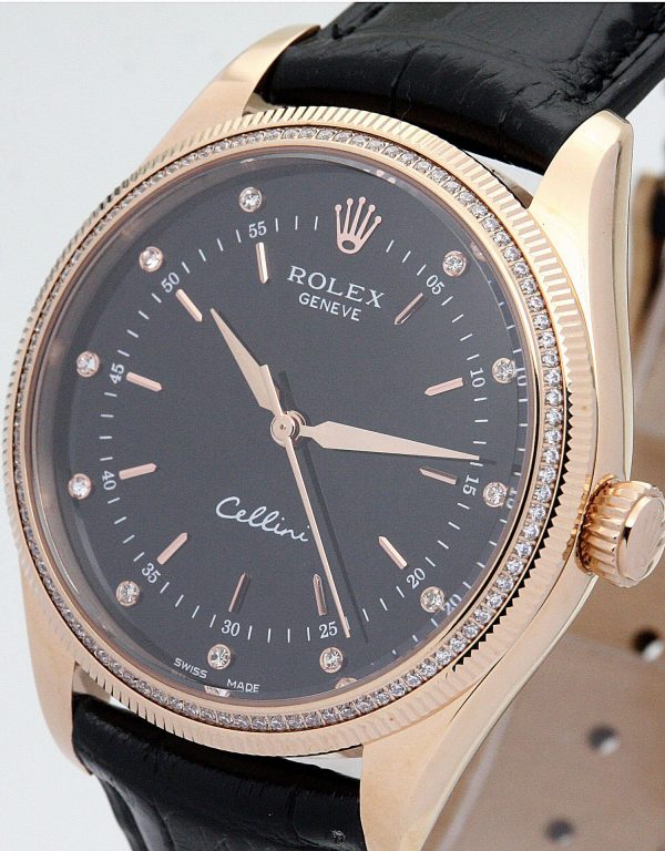 Rolex Cellini Replica 39.5mm Black Dial Luxury Watch for Men - Image 3