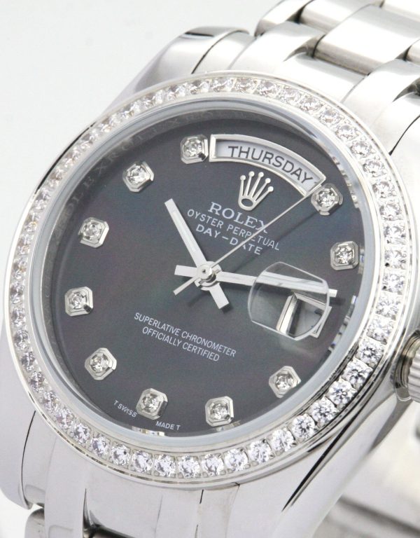 Rolex Day-Date Replica 36mm Black Dial 118346 Luxury High Quality Watch - Image 3