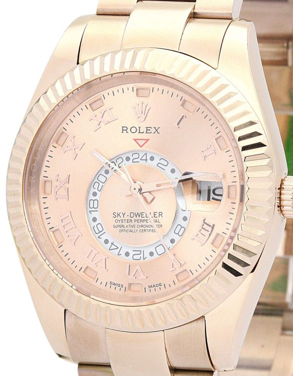 Rolex Sky-Dweller Replica 42mm Champagne Dial 326938-2 Luxury Men's Watch - Image 3