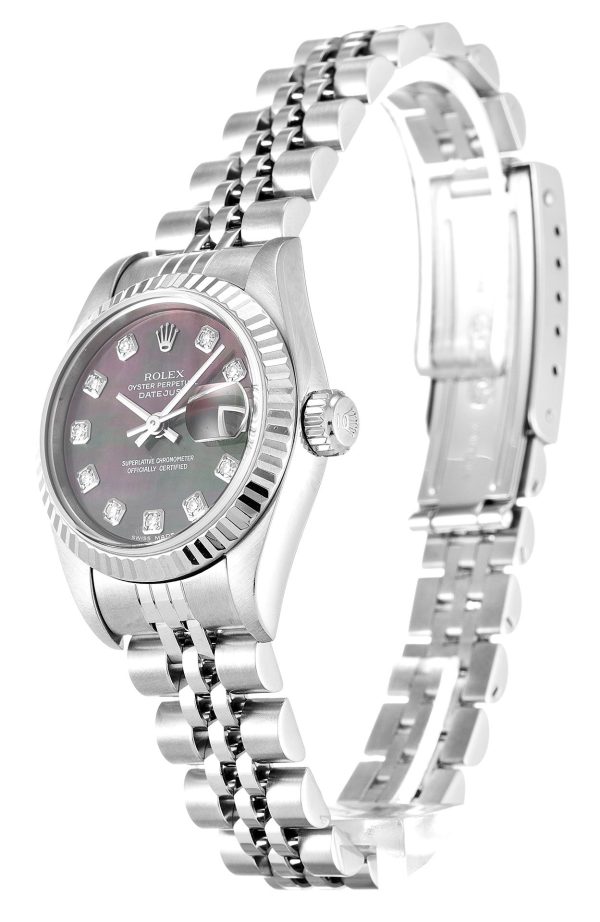 Rolex Lady-Datejust Replica 26mm Mother of Pearl Black Dial 79174 Luxury Women's Watch - Image 2