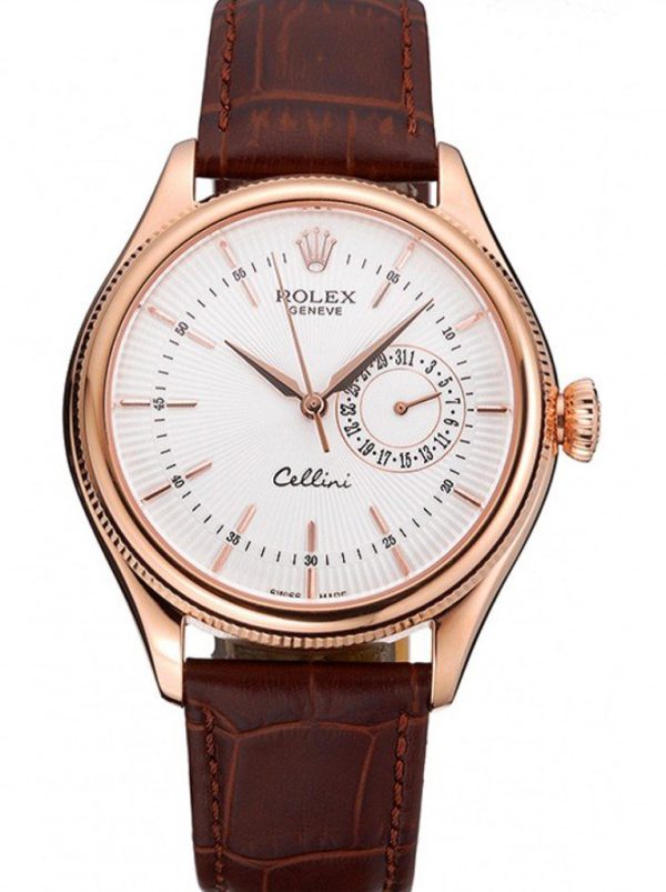 Rolex Cellini 38mm White Dial Replica Luxury Watch - High Quality Timepiece