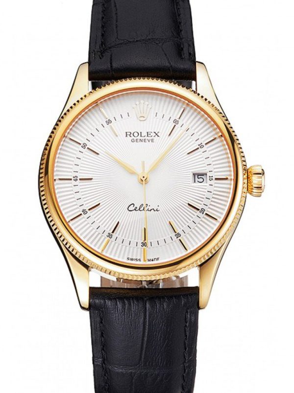 Rolex Cellini Superclone Replica 38mm White Dial Luxury Men's Watch