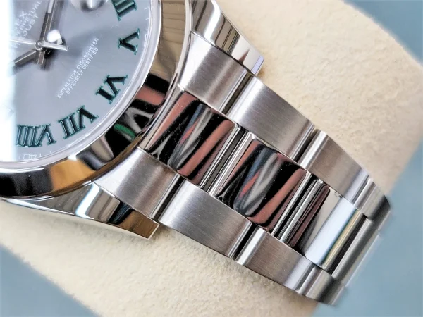Superclone Rolex Datejust 41mm Rhodium Dial 126300 ??Wimbledon?? Oyster Replica - High Quality Luxury Watch - Image 3