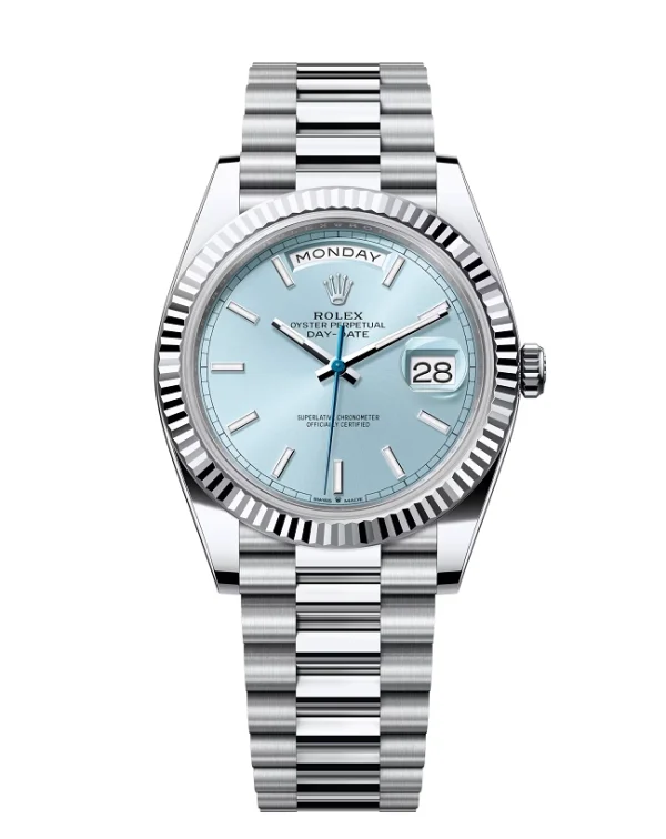 Rolex Day-Date Superclone 40 mm Ice Blue Dial Replica 228236 - Luxury High Quality Timepiece