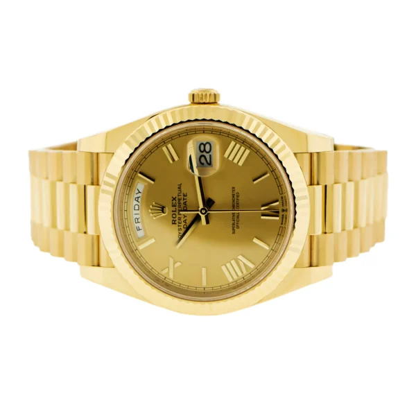 Rolex Day-Date Superclone Replica 40 mm Roman Champagne Dial 228238 Luxury High Quality Watch - Image 3