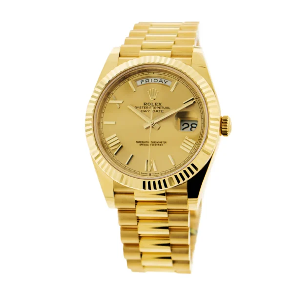 Rolex Day-Date Superclone Replica 40 mm Roman Champagne Dial 228238 Luxury High Quality Watch - Image 4