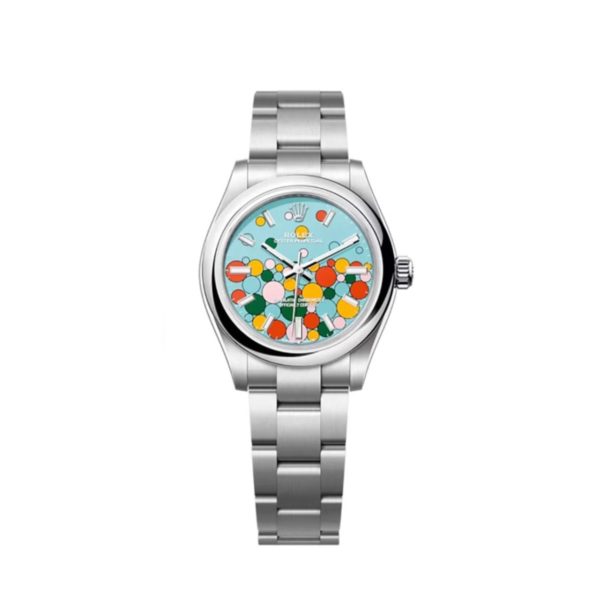 Rolex Oyster Perpetual Superclone Replica 31 mm Automatic Turquoise Blue Dial Luxury Women's Watch