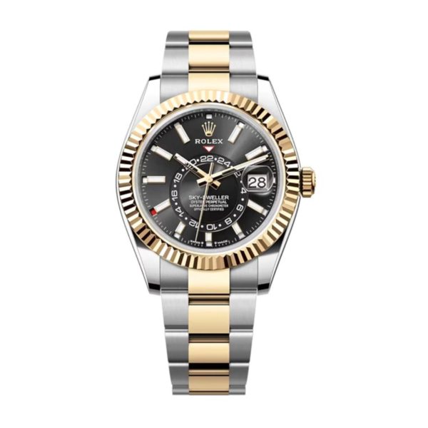 Rolex Superclone Sky-Dweller 336933 42 mm Bright Black Dial Luxury Replica Watch