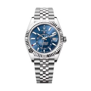 Superclone Rolex Sky-Dweller 42 mm Bright Blue Dial 336934 Jubilee Replica Luxury High Quality Watch
