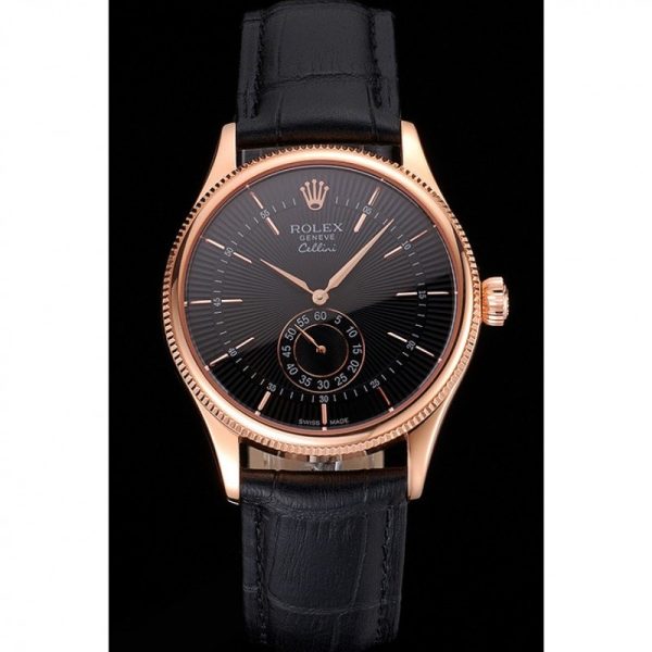 Rolex Cellini Superclone Replica 38mm Black Dial Luxury Automatic Men's Watch - Image 2