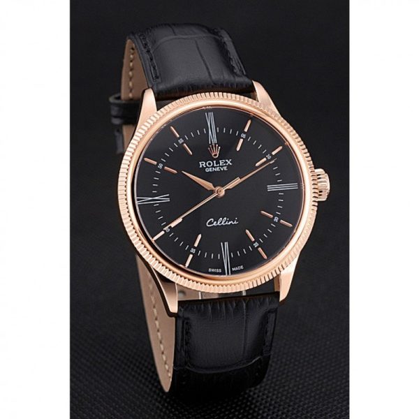 Superclone Rolex Cellini 39mm eplica Watch Black Dial Luxury Men's Timepiece 622656 - Image 3