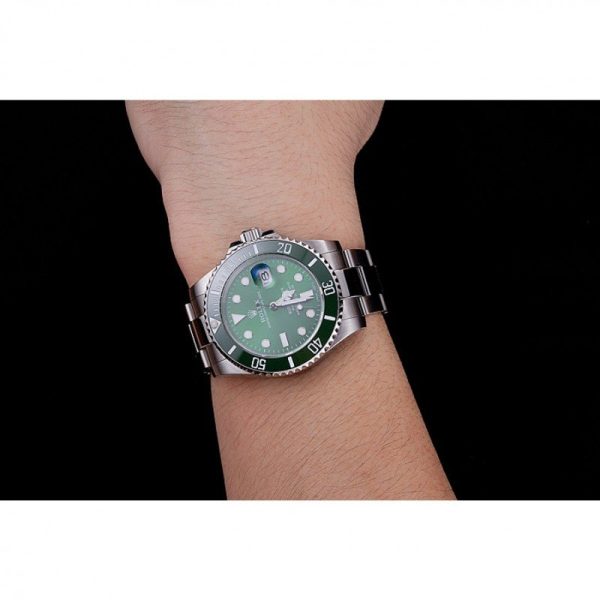 Rolex Submariner Replica 41mm Green Dial Luxury Automatic Men's Watch High Quality Waterproof 1454069 - Image 8