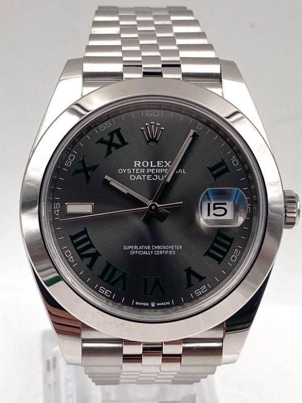 Superclone Rolex Datejust 41mm Rhodium Dial 126300 ??Wimbledon?? Jubilee Replica Luxury Watch for Men - Image 2