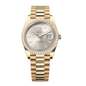 Superclone Rolex Day-Date 40 mm Silver Dial 228398TBR Luxury Replica Watch - High Quality Timepiece