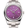 Rolex Oyster Perpetual Replica Date 41mm Purple Dial Luxury Watch