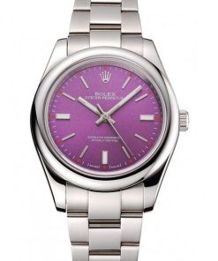 Rolex Oyster Perpetual Replica Date 41mm Purple Dial Luxury Watch