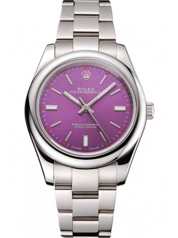 Rolex Oyster Perpetual Replica Date 41mm Purple Dial Luxury Watch