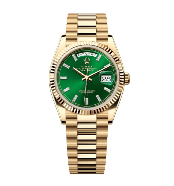 Rolex Day-Date II Replica 36mm Green Dial 128238 Luxury High-Quality Watch
