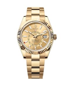 Rolex Sky-Dweller Superclone Replica 42 mm Champagne Dial High Quality Luxury Watch