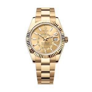 Rolex Sky-Dweller Superclone Replica 42 mm Champagne Dial High Quality Luxury Watch