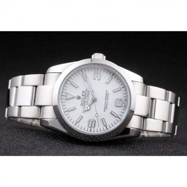 Rolex Explorer Replica 37mm Silver Dial Luxury Automatic Watch - High Quality Men's Timepiece - Image 5
