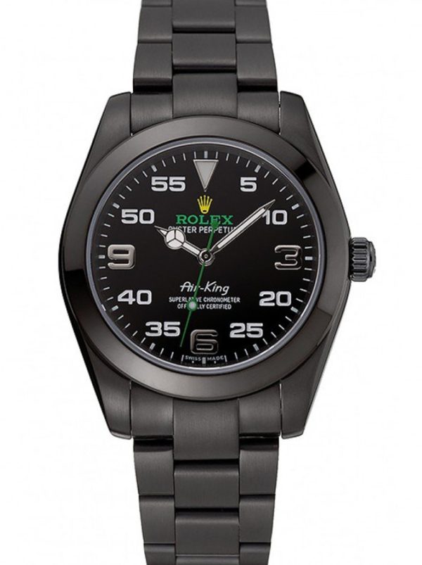 Rolex Air-King Replica 38mm Black Dial Luxury Watch High Quality Timepiece