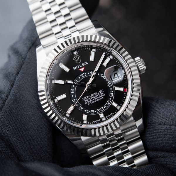 Superclone Rolex Sky-Dweller Replica 42 mm Bright Black Dial 336934 Jubilee Luxury Watch - Image 2