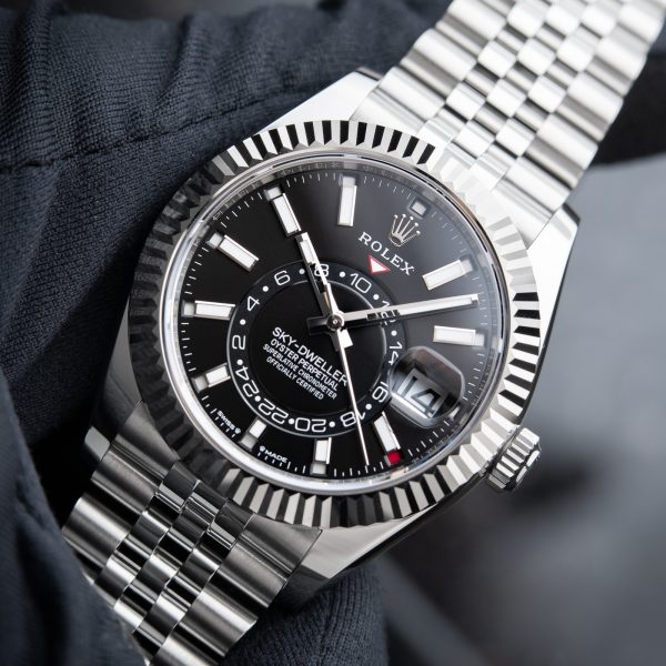 Superclone Rolex Sky-Dweller Replica 42 mm Bright Black Dial 336934 Jubilee Luxury Watch - Image 6