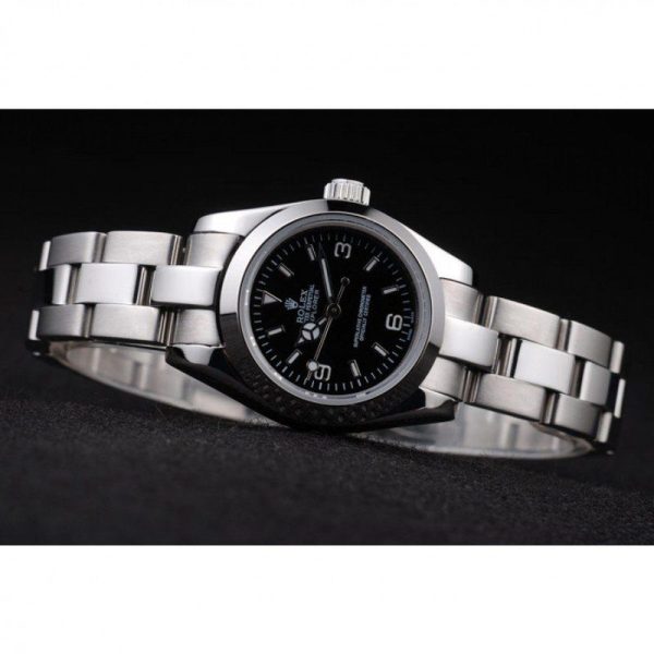 Rolex Explorer Replica 26mm Black Dial Luxury Watch - High Quality Automatic Women's Timepiece - Image 5