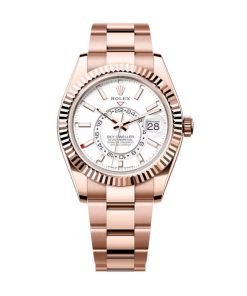 Rolex Sky-Dweller Superclone 42 mm Intense White Dial Luxury Replica Watch - Men's Automatic Timepiece