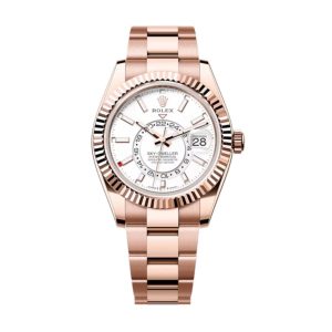 Rolex Sky-Dweller Superclone 42 mm Intense White Dial Luxury Replica Watch - Men's Automatic Timepiece