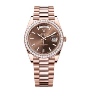 Superclone Rolex Day-Date 40 mm Chocolate Dial 228345RBR Luxury Replica Watch, High Quality Timepiece