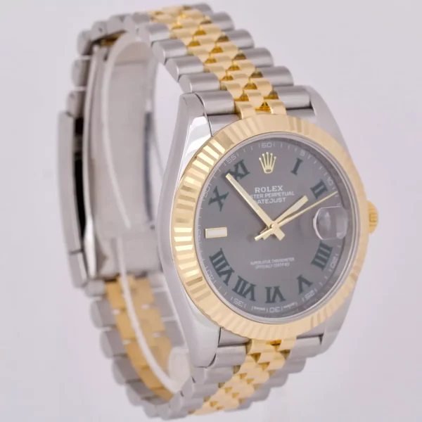 Rolex Superclone Datejust 41mm Rhodium Dial 126333 ??Wimbledon?? Fluted Jubilee Replica - High Quality Luxury Watch - Image 3
