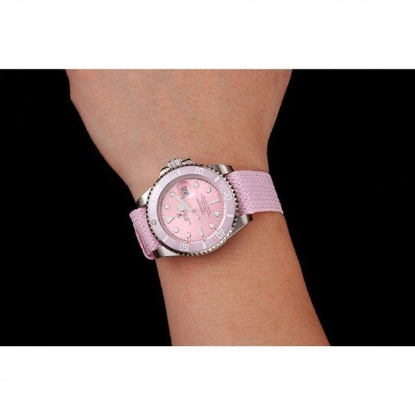 Rolex Submariner Replica 41mm Pink Dial Luxury Watch - High Quality Timepiece for Discerning Buyers - Image 9