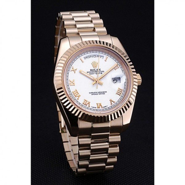 Rolex Day-Date Replica 40mm White Dial Luxury Timepiece High Quality Watches - Image 3