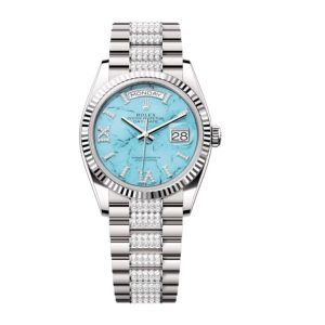 Superclone Rolex Day-Date 36 mm Turquoise Dial 128239 Replica Luxury Watch for Men