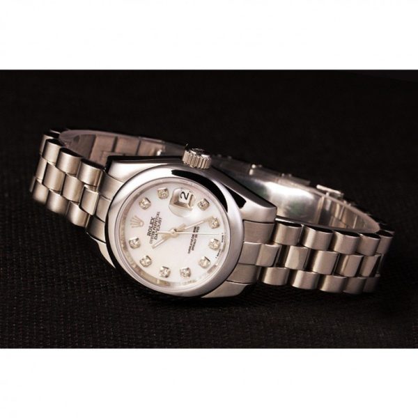Rolex Datejust 26mm White Dial Replica - Luxury Women's Watch, High Quality - Image 9